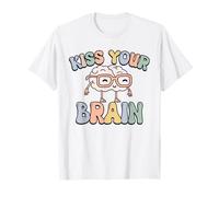Dale un Beso a tu Cerebro, inspira, educa, Genial, Retro, Vintage Camiseta