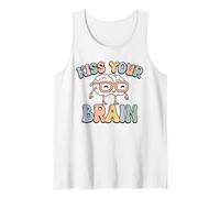 Dale un Beso a tu Cerebro, inspira, educa, Genial, Retro, Vintage Camiseta sin Mangas