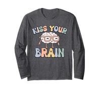 Dale un Beso a tu Cerebro, inspira, educa, Genial, Retro, Vintage Manga Larga