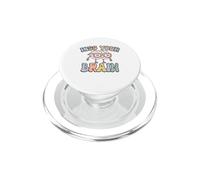 Dale un Beso a tu Cerebro, inspira, educa, Genial, Retro, Vintage PopSockets PopGrip para MagSafe