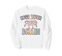 Dale un Beso a tu Cerebro, inspira, educa, Genial, Retro, Vintage Sudadera