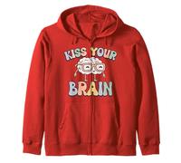 Dale un Beso a tu Cerebro, inspira, educa, Genial, Retro, Vintage Sudadera con Capucha