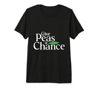 Dale una Oportunidad a los Guisantes - Juego de Palabras sarcástico Divertido Vegetariano - Anillos Camiseta Premium