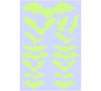 Daleaerom Calcomanías luminosas de murciélago que brillan en la oscuridad, para decoración del hogar, fiesta, habitación