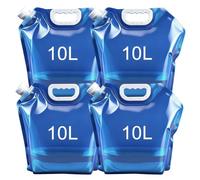 Dalephoric 4 Piezas 10L Bidon Agua Plegable, Bolsa de Agua Plegable