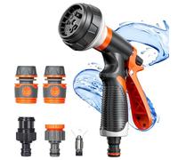 Dalephoric Pistola Riego Manguera Jardin, Boquilla Manguera Jardin, Pulverizar Pistola Pulverizadora, 8 Modos Ajustable Pistola De Agua Alta Presión Limpieza De Aceras Baño Autos Perros