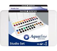 Daler Rowney Aquafine Set of Watercolour Paints 48 pcs