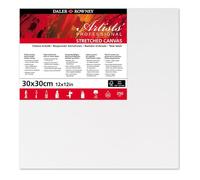 Daler-Rowney Artists, Lienzo para Óleo y Acrílico, 350gsm, 20mm de profundidad, 30x30cm, Blanco