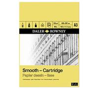 Daler Rowney Smooth Cartridge Bloc Dibujo Liso Encolado Retrato A3 130G 30 hojas