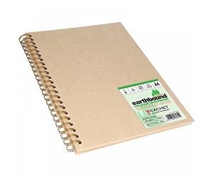 Daler-Rowney Earthbound, Cuaderno de arte, Ligeramente texturizado, 110gsm, Espiralado, tapa dura, A4-21x29.7cm, Bronceado, 80 hojas