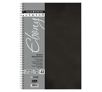 Daler Rowney Ebony Cuaderno Dibujo Espiral Tapa Negra Retrato A3 160G 54 hojas