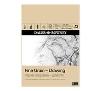 Daler Rowney Fine Grain Cartridge Bloc Dibujo Fino Encolado Retrato A3 120G 30 hojas