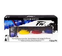 Daler-Rowney FW Set Pouring Medio 130ml + Set 3 Tintas 29.5ml
