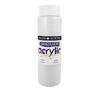 Daler-Rowney Graduate - Pintura acrílica (bote de 500 ml), color blanco perla