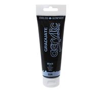 Daler Rowney Graduate Pintura acrlica Negra 120 ml - Suministros de pintura acrlica para artistas y estudiantes - Pinturas acrlicas para paneles P