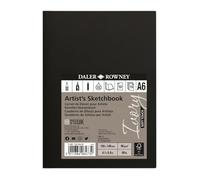 Daler-Rowney Ivory Cuaderno de bocetos, superficie lisa, 90 g/m², 60 libras, encuadernado perfecto, cubierta suave, vertical, A6, 4.1 x 5.8 pulgadas, color marfil, 78 hojas