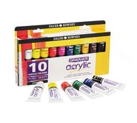 Daler Rowney Juego De Pintura Acrílica Graduate, Colores Surtidos, 10 x 38ml