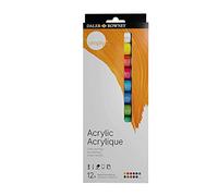 Daler-Rowney Simply, Tubos de aluminio, 12ml, Caja de cartón, Set, 12 Colores Surtidos