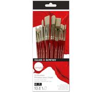 Daler-Rowney Pinceles para óleo Simply, pelo sintético rígido, mango corto, surtido de 10