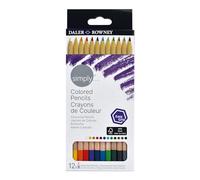 Daler-Rowney Simply Set Lápices de Colores Hex 12 Colores | Para artistas y aficionados de nivel básico