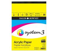 Daler Rowney Sistema 3 Bloc Dibujo Papel Acrílico Blanco A4