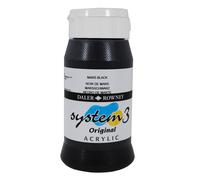 Daler - Rowney System 3 - Bote de pintura acrílica (500 ml Marte Negro