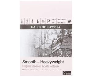 Daler Rowney Smooth Heavyweight Bloc Liso Encolado Retrato A4 220G 25 hojas