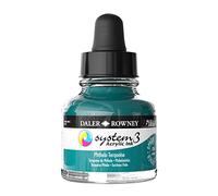 Daler Rowney : System 3 : Acrylic Ink : 29.5ml : Phthalo Turquoise