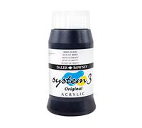 Daler - Rowney System 3 - Bote de pintura acrílica (500 ml Marte Negro