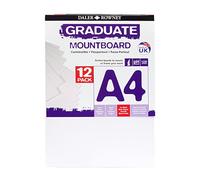 Daler-Rowney-Tabla de Montaje para Estudiantes, Individual, Paquete de 12 Soportes a4, Color Blanco Hielo, 329412091