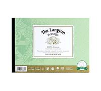 Daler-Rowney The Langton Prestige - Bloc de papel de acuarela prensada en frío, 300 g/m², 25,4 x 17,8 cm, 1 cara, sin ácidos, 12 hojas, ideal para artistas profesionales