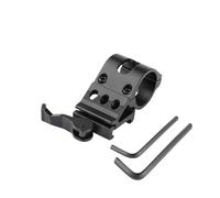 Daleweo Soporte para Linterna de Cierre Rápido, Ranura 21 mm, Clip de Aluminio para Rieles de 25,4 mm, Compatible con LED Lenser, Linternas Tácticas y de Policía, Negro