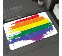 DALEXHM Alfombrilla de baño de microfibra Alfombrilla para pies Alfombra de baño Super Absorbente Alfombra de baño,Bandera del Orgullo Arcoíris LGBT Lesbiana. Concepto LGBT dibujado a mano en,60x100cm