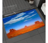 DALEXHM Alfombrilla de baño de microfibra Alfombrilla para pies Alfombra de baño Super Absorbente Alfombra de baño,Vista del desierto, rocas majestuosas en el lienzo del desierto con un cielo,60x100cm