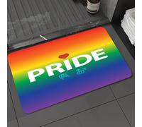 DALEXHM Alfombrilla de baño de microfibra Alfombrilla para pies Alfombra de baño Super Absorbente Alfombra de baño,Orgullo, abstracto y vibrante evento de celebración de los derechos de los h,60x100cm