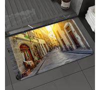 DALEXHM Alfombrilla de baño de Microfibra Alfombrilla para pies Alfombra de baño Super Absorbente Alfombra de baño,Calle Estrecha en Florencia, Toscana, Italia. Arquitectura y monumentos de F,50x80cm