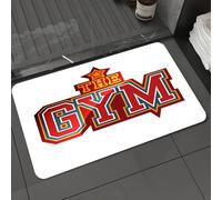 DALEXHM Alfombrilla de baño de Microfibra Alfombrilla para pies Alfombra de baño Super Absorbente Alfombra de baño,Fitness, Vibrante El Signo del Gimnasio con Ejercicios De Culturismo Y Entre,40x60cm