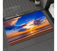 DALEXHM Alfombrilla de baño de Microfibra Alfombrilla para pies Alfombra de baño Super Absorbente Alfombra de baño,Impresionante Vista a la montaña con un Colorido Amanecer Invernal.,40x60cm