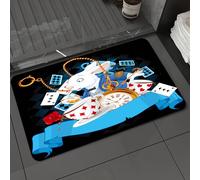 DALEXHM Alfombrilla de baño de Microfibra Alfombrilla para pies Alfombra de baño Super Absorbente Alfombra de baño,Conejito del país de Las Maravillas con Elementos de diseño.,60x100cm