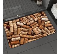 DALEXHM Alfombrilla de baño de Microfibra Alfombrilla para pies Alfombra de baño Super Absorbente Alfombra de baño,Los corchos de Vino, Varios corchos con Impresiones, cuentan Historias de di,50x80cm