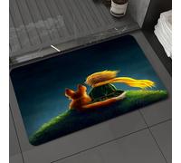 DALEXHM Alfombrilla de baño de Microfibra Alfombrilla para pies Alfombra de baño Super Absorbente Alfombra de baño,Le Petit Prince et le Renard Regardent le,40x60cm