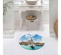 DALEXHM Alfombrilla de baño de Microfibra Alfombrilla para pies Alfombra de baño Super Absorbente Alfombra de baño,Venecia, Basílica Santa Maria Della Salute por el Gran,60x60cm
