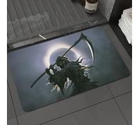 DALEXHM Alfombrilla de baño de Microfibra Alfombrilla para pies Alfombra de baño Super Absorbente Alfombra de baño,Muerte del Eclipse y Muerte de la Hoz, el Dios de la Muerte en la Tenue luz,50x80cm