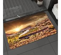 DALEXHM Alfombrilla de baño de Microfibra Alfombrilla para pies Alfombra de baño Super Absorbente Alfombra de baño,Viaducto ferroviario de Glenfinnan en Escocia con el Tren de Vapor jacobita,60x100cm