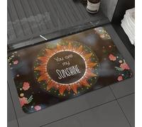 DALEXHM Alfombrilla de baño de Microfibra Alfombrilla para pies Alfombra de baño Super Absorbente Alfombra de baño,Eres mi canción de ine Dentro del Marco del Sol,60x100cm