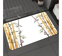 DALEXHM Alfombrilla de baño de microfibra Alfombrilla para pies Alfombra de baño Super Absorbente Alfombra de baño,Decoración de bambú, el bambú calma tu mente, relaja tu mente, estilo artíst,60x100cm