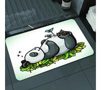 DALEXHM Alfombrilla de baño de Microfibra Alfombrilla para pies Alfombra de baño Super Absorbente Alfombra de baño,Divertido Panda durmiendo y pájaros sobre su Barriga Amigo en,60x100cm
