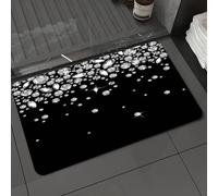 DALEXHM Alfombrilla de baño de Microfibra Alfombrilla para pies Alfombra de baño Super Absorbente Alfombra de baño,Joyas de Gemas Que Caen, Lluvia Abstracta de Cristales de Diamantes Brillant,40x60cm