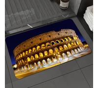 DALEXHM Alfombrilla de baño de Microfibra Alfombrilla para pies Alfombra de baño Super Absorbente Alfombra de baño,Coliseo de Noche, Manto Romano bajo Las Luces, majestuoso cupé en el Cielo n,50x80cm
