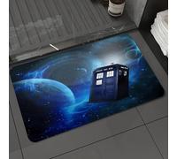 DALEXHM Alfombrilla de baño de Microfibra Alfombrilla para pies Alfombra de baño Super Absorbente Alfombra de baño,La Tardis a la Deriva: una Cabina de policía Entre Estrellas,40x60cm
